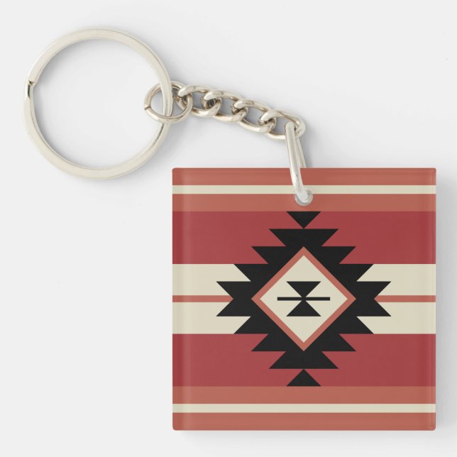 Aztec pattern key ring (Front)