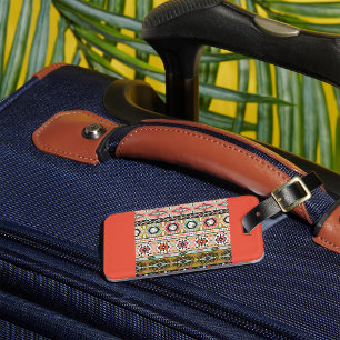 Aztec Pattern Luggage Tag