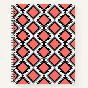 Aztec pattern notebook