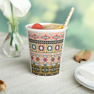 Aztec Pattern Paper Cups