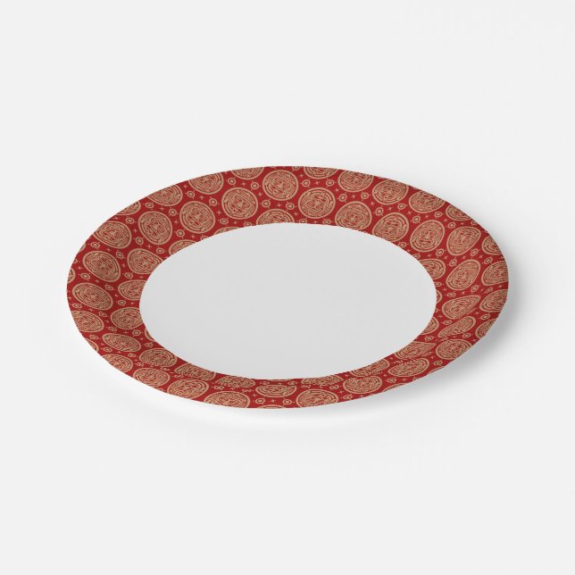 Aztec Pattern Paper Plate (Angled)