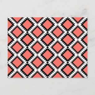 Aztec pattern postcard