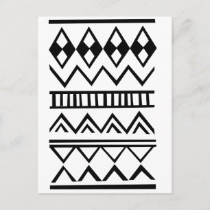 Aztec pattern postcard