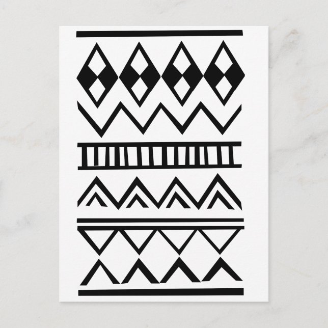 Aztec pattern postcard (Front)