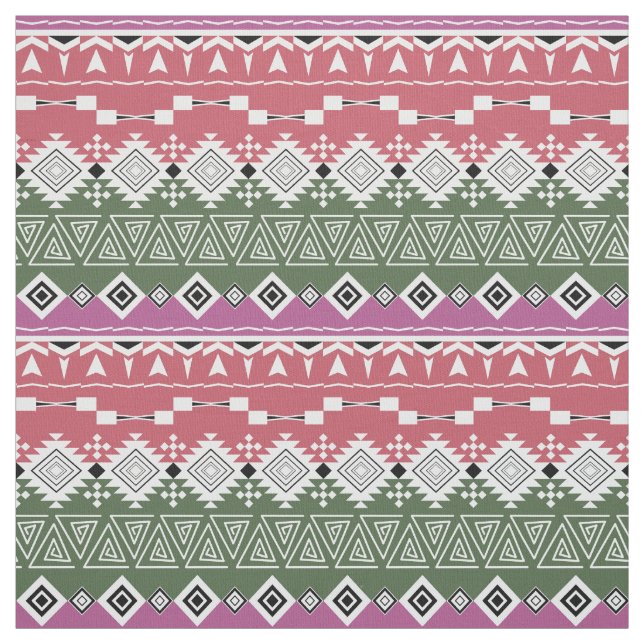 Aztec pattern, striped . fabric (Swatch)