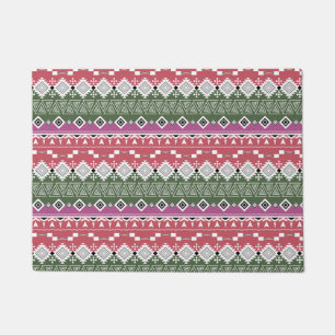 Aztec pattern, stripes . doormat
