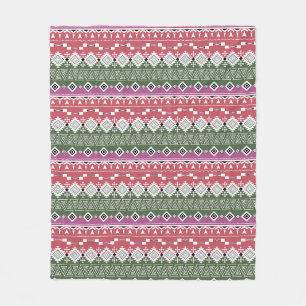 Aztec pattern, stripes . fleece blanket