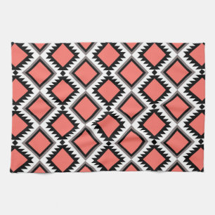 Aztec pattern tea towel