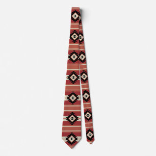 Aztec pattern tie