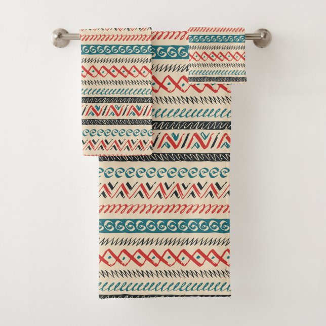 Aztec Pattern towel set (Insitu)