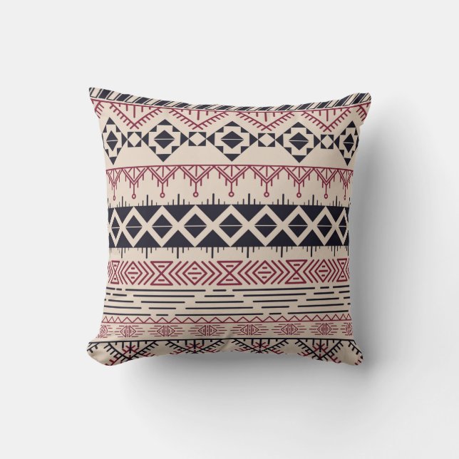Aztec pattern. Vintage tribal background Cushion (Front)