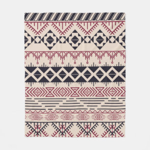Aztec pattern. Vintage tribal background Fleece Blanket