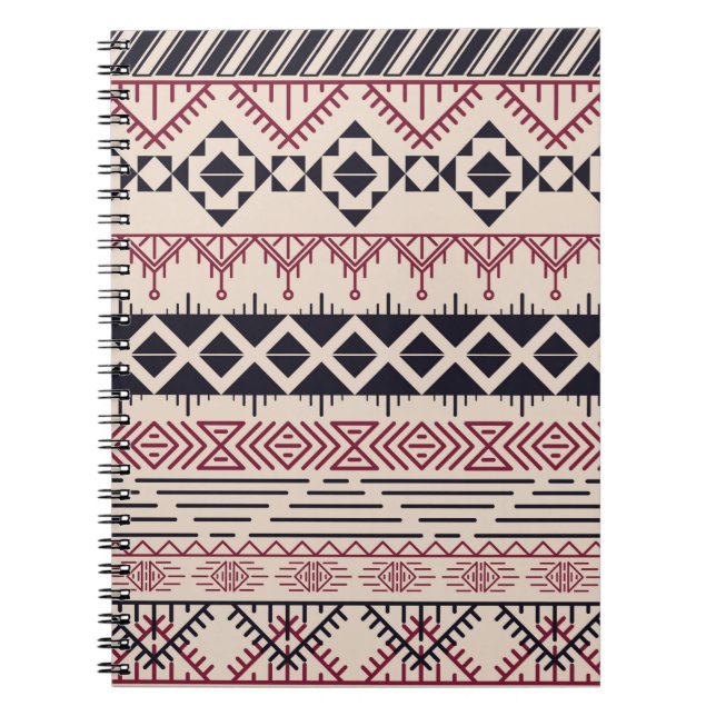 Aztec pattern. Vintage tribal background Notebook (Front)