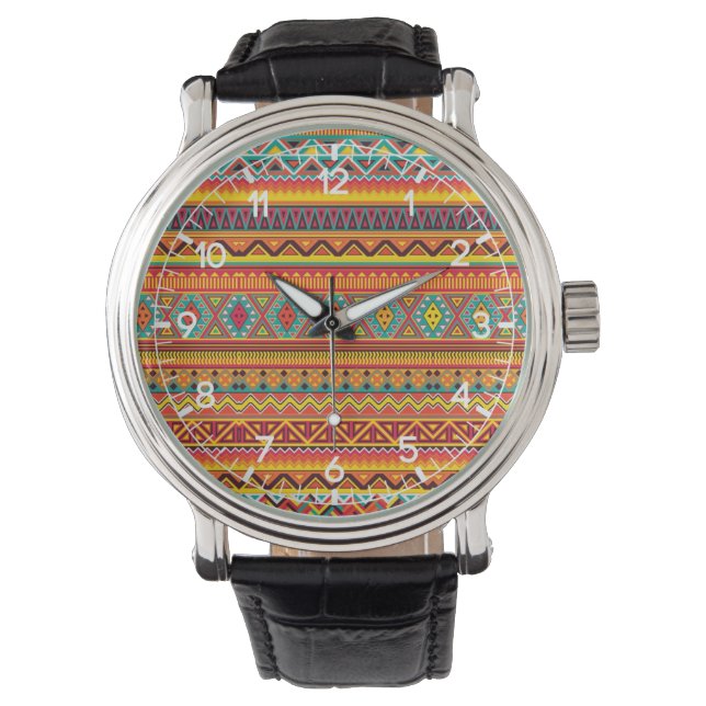 Aztec Pattern Watch (Front)