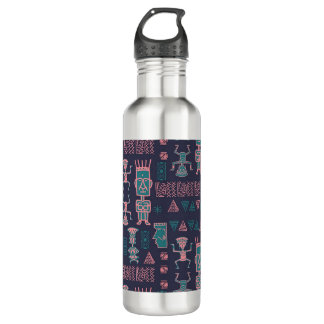 Aztec Pink and Aqua Indian Man    710 Ml Water Bottle