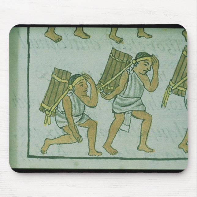 Aztec porters, from the 'Florentine Codex' Mouse Mat (Front)