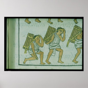 Aztec porters, from the 'Florentine Codex' Poster