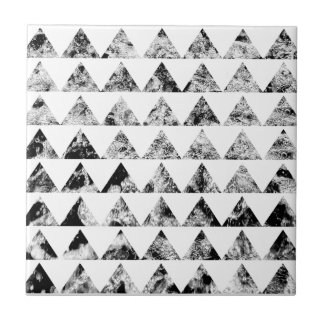 Aztec Print Zwart Wit Black White Tile