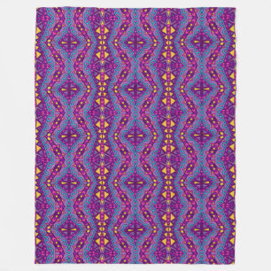 Aztec Purple Pattern Fleece Blanket