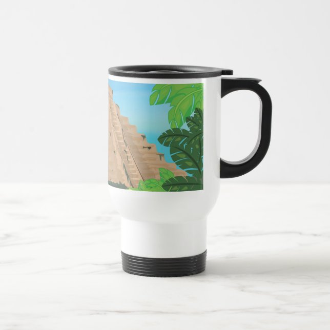 Aztec Pyramid Travel Mug (Right)