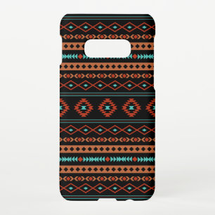 Aztec Rusts Teal Black Mixed Motifs Pattern Samsung Galaxy Case