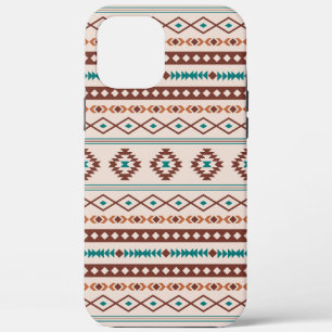 Aztec Rusts Teal Cream Mixed Motifs Pattern iPhone 12 Pro Max Case