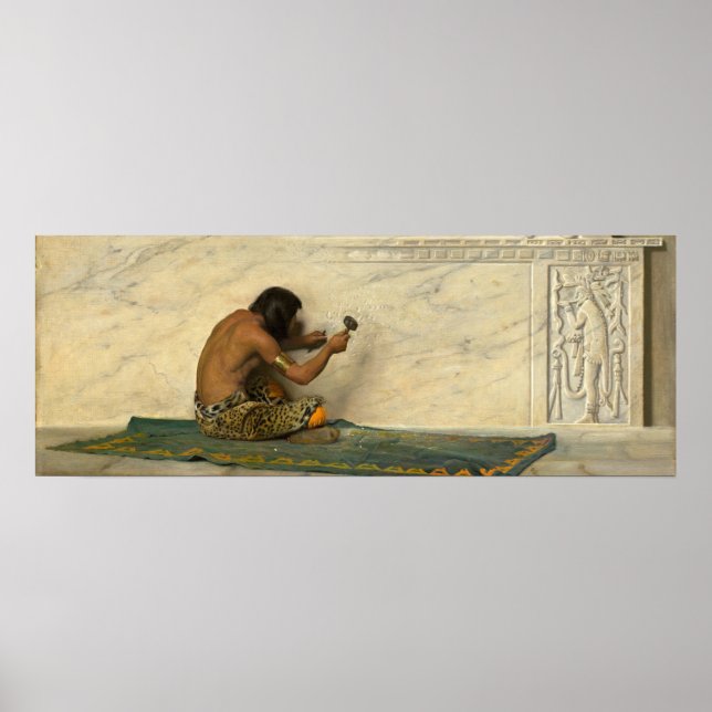 Aztec Sculptor - de Forest Bush Fine Art Poster (Front)