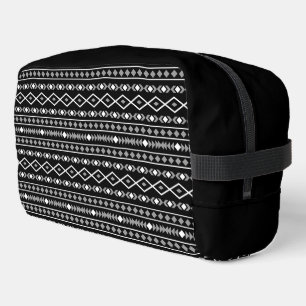 Aztec Shapes Pattern Grey White Black Dopp Kit
