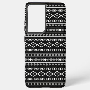 Aztec Shapes Pattern Grey White Black Samsung Galaxy Case