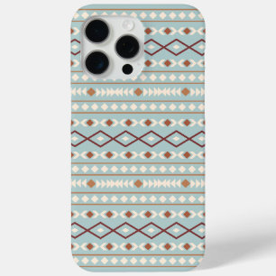Aztec Shapes Pattern Rusts Cream Teal-Blue iPhone 15 Pro Max Case