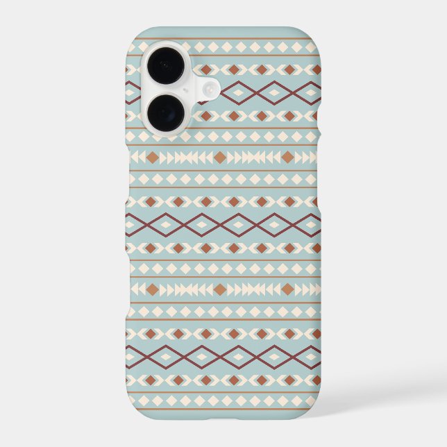 Aztec Shapes Pattern Rusts Cream Teal-Blue Samsung Galaxy Case (Back)