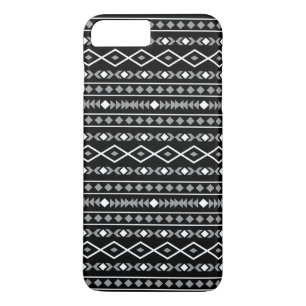 Aztec Shapes Pattern White Grey Black iPhone 8 Plus/7 Plus Case