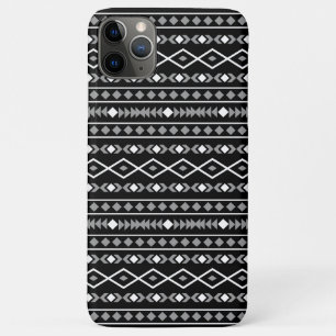 Aztec Shapes Pattern White Grey Black iPhone 11 Pro Max Case