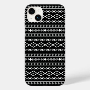Aztec Shapes Pattern White Grey Black Case-Mate iPhone 14 Plus Case