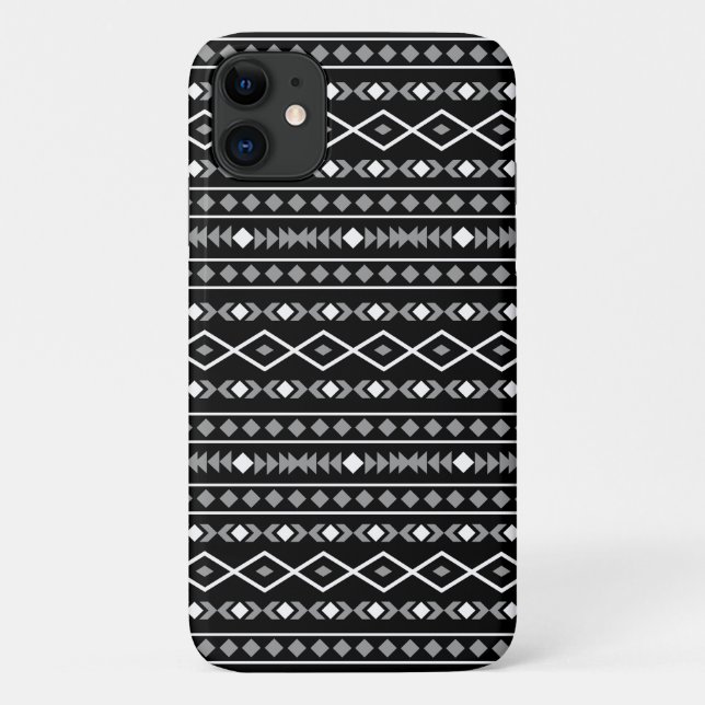 Aztec Shapes Pattern White Grey Black Case-Mate iPhone Case (Back)