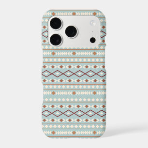 Aztec Shapes Rpt Pattern Rusts Cream Teal-Blue