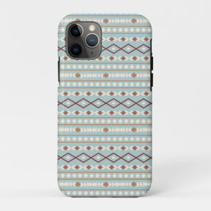Aztec Shapes Rpt Pattern Rusts Cream Teal-Blue iPhone 11 Pro Case