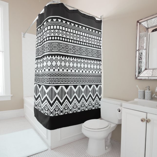 Aztec Shower Curtain (In Situ)