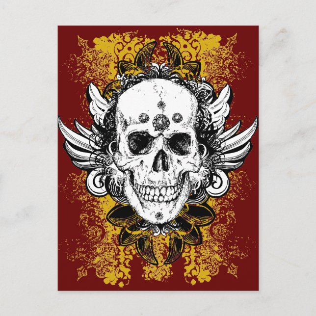 Aztec-Skull Postcard (Front)