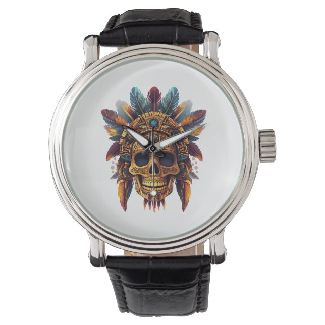 Aztec Skull Relic Watch (Front)