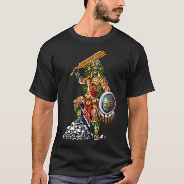 Aztec Skull Warrior T-Shirt (Front)