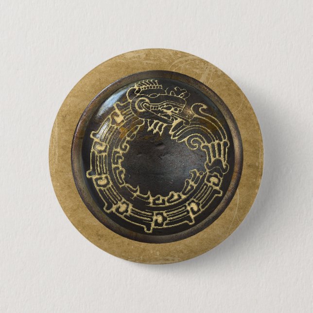 Aztec Snake 6 Cm Round Badge (Front)