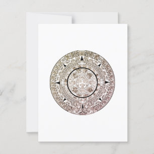 Aztec Solar Disc Calendar Postcard