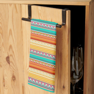 Aztec stripes kitchen towel