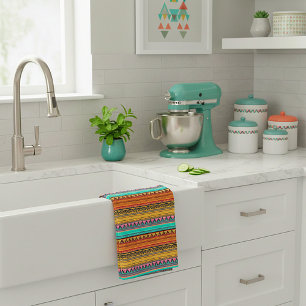 Aztec stripes kitchen towel