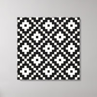 Aztec Style Block Print – Black and Cream