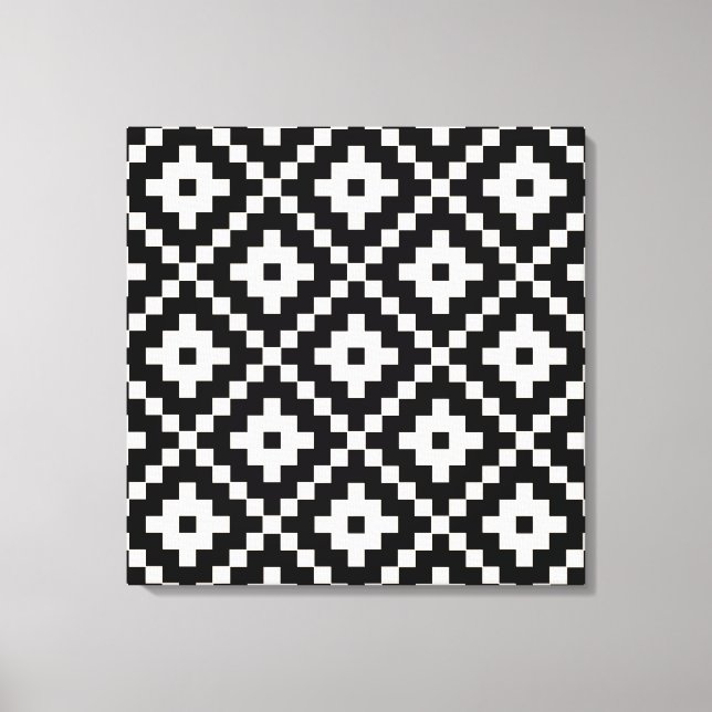 Aztec Style Block Print – Black and Cream (Front)