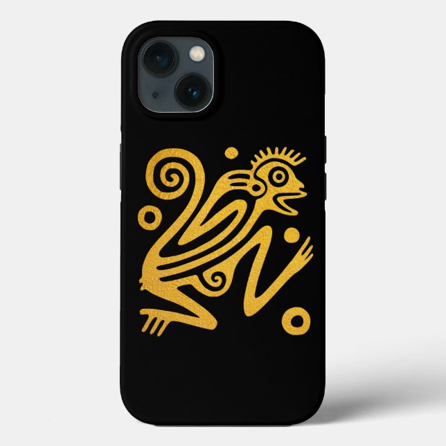 Aztec Style Golden Monkey Art of Ancient Mexico  Case-Mate iPhone Case (Back)