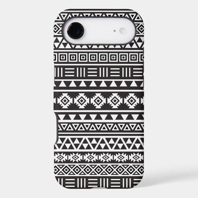 Aztec Style Pattern – Monochrome (Back)