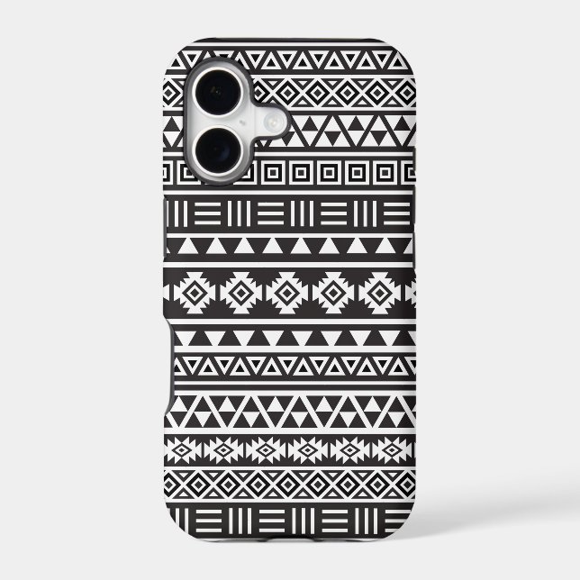Aztec Style Pattern – Monochrome (Back)